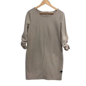 2/$40 Denim Tom Tailor Scoop Neck Organic Cotton Beige Women's Dress